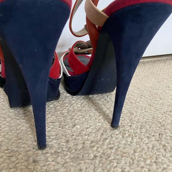 Saint Laurent Tribute Platform Sandals Suede Size 40 - Picture 4 of 7